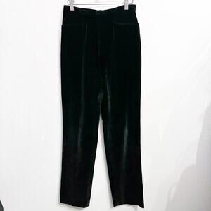 Ralph Lauren Collection Purple Label Velvet Pants Trousers 6 Black Party Dress